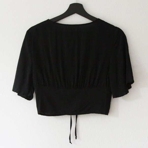 Tezenis Blusen: TEZENIS | Crop Top Sommerbluse S | Tie Up Design Bindebändel – Gebraucht aus Engelburg von Rmueller 4
