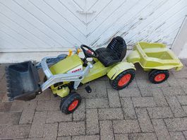 Big Kindertraktor Claas mit Schaufel und Anhänger