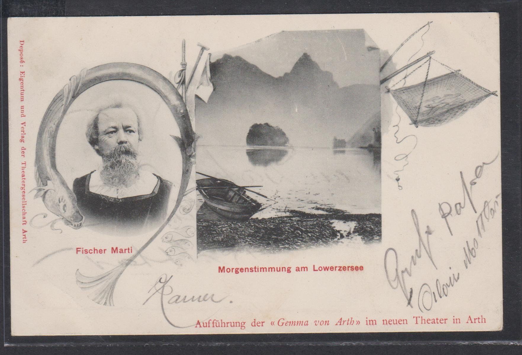 Cartes postales: Arth  SZ   -   3 alte Ansichtskarten  Gemma von Arth 1904 – D'occasion à Vitznau par Ropaku 4