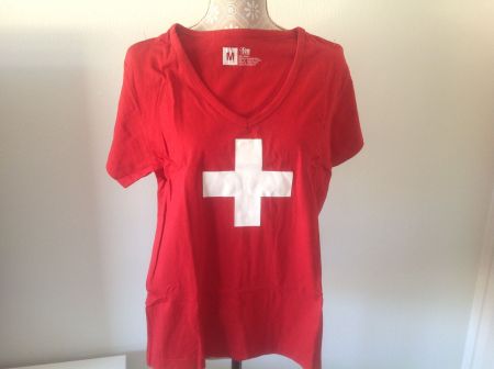 T-shirt - croix suisse -  Fête nationale 1er août - M