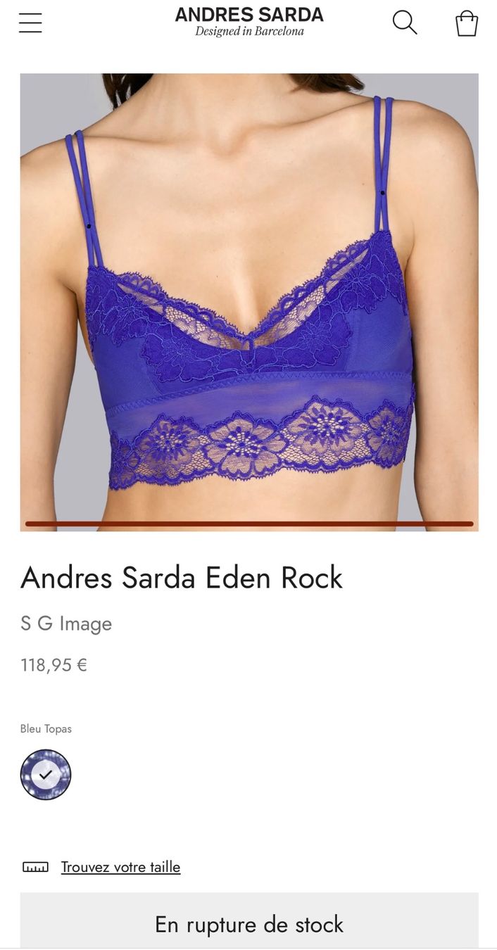 Altra biancheria intima: Brassière Andres Sarda – Nuovo (secondo la descrizione) da Lausanne venduto da Lou__