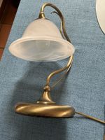 Jugendstil Tischlampe mit Glasschirm