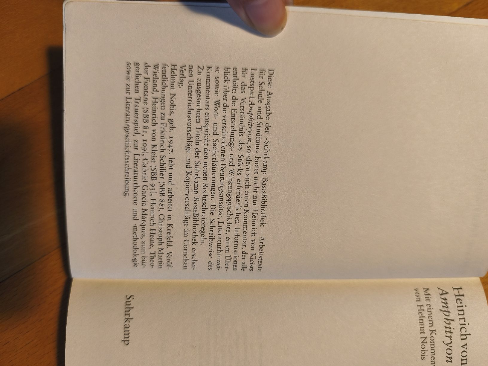 Libri: Heinrich von Kleist: Amphitryon – Usato da Brugg AG venduto da ccoorriinnee 2