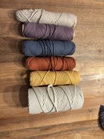 Makramee Garn Set 6 Rollen bunt sortiert gebraucht