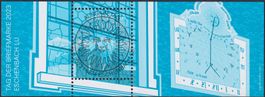 2023, Ausstellungsblock von Eschenbach mit ET-Stempel.
