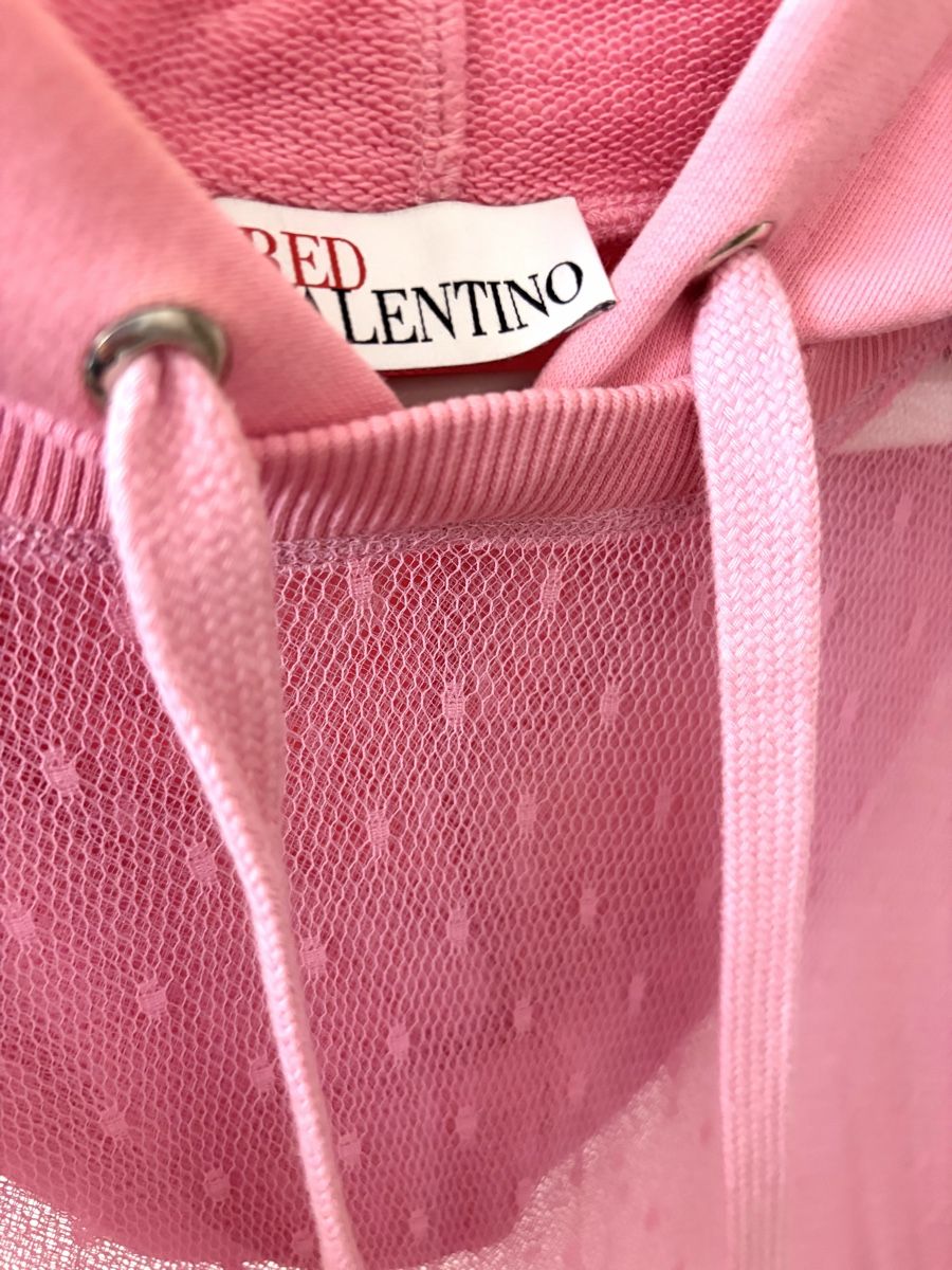 Maglioni & Felpe: Pull à capuche Red Valentino rose en tulle, taille L – Usato da Chêne Bourg venduto da paleios22 3