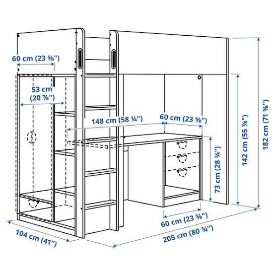 Ikea Letti: Hochbett Ikea Smastad – Usato da Rubigen venduto da ann_29qy 1