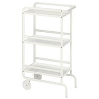Desserte IKEA SUNNERSTA blanche  3 étagères  sur roulettes