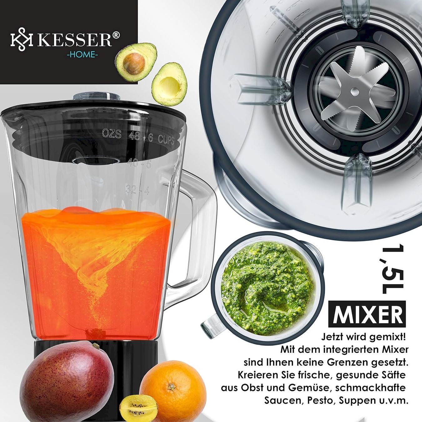Kenwood Elettrodomestici da cucina: KESSER 3in1 Küchenmaschine Silber – Nuovo e nell'imballaggio originale da Bottighofen venduto da zaap 4