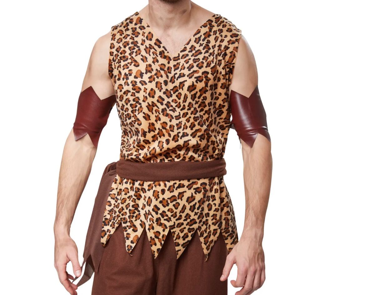 Costumi: Herrenkostüm Steinzeit-Clanchef Grösse XXL – Nuovo (secondo la descrizione) da Necker venduto da liq24 4