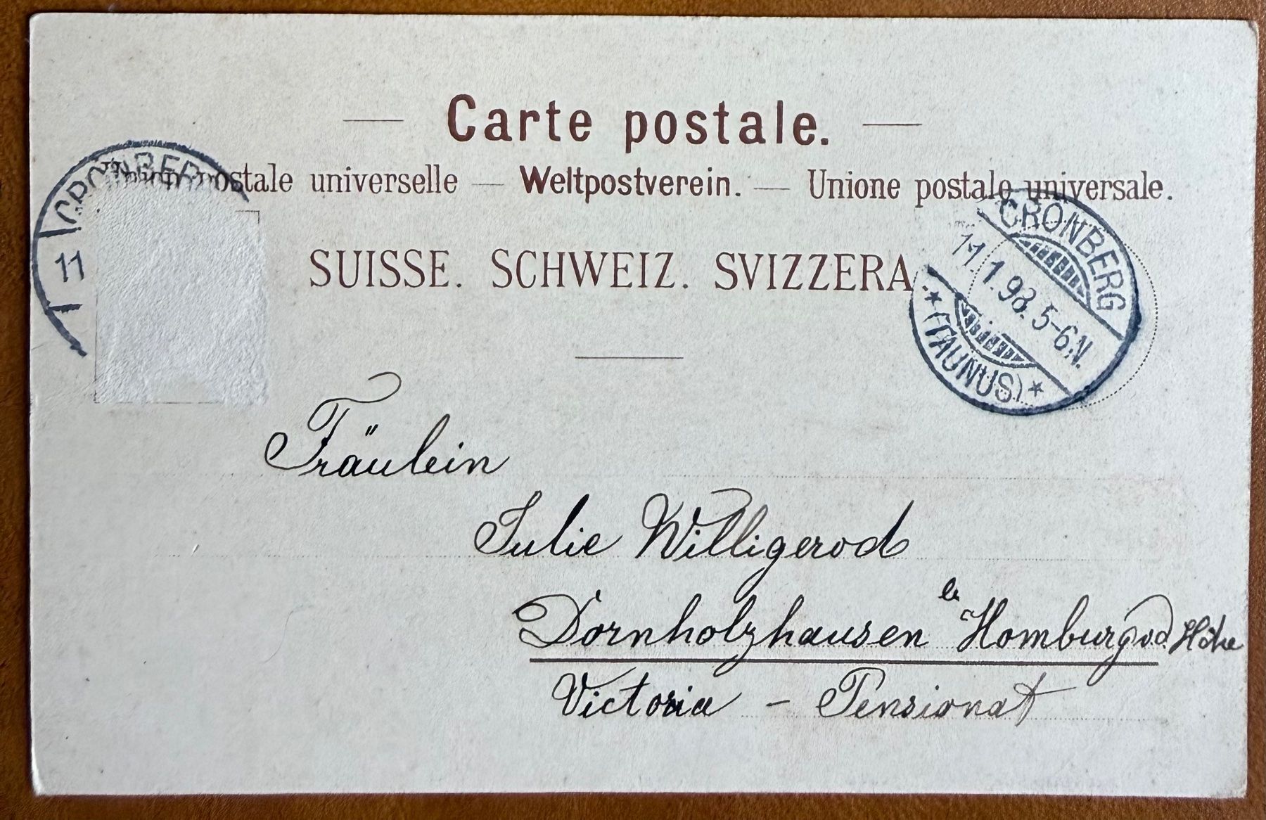 Cartoline postali: Gruss vom Vierwaldstättersee - Litho 1898 – Usato da Lutry venduto da Ediego 1