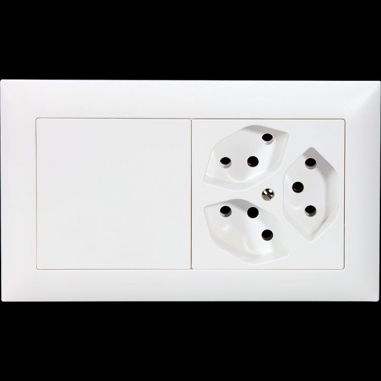 Feller Stecker: Feller Edizio Due Kombi Blind / 3xT13 – Neu und originalverpackt aus Villmergen von Elektro-Mueller
