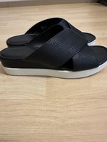 ECCO Touch Plateau Wedge Slide Sandals Black