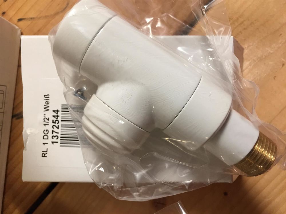 Thermostat Set Durchgang 1/2" weiss-402 8