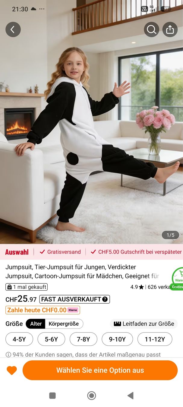 Shein Pyjamas: Pyjama Panda – Neu (gemäss Beschreibung) aus Bassecourt von dar_c72c 1