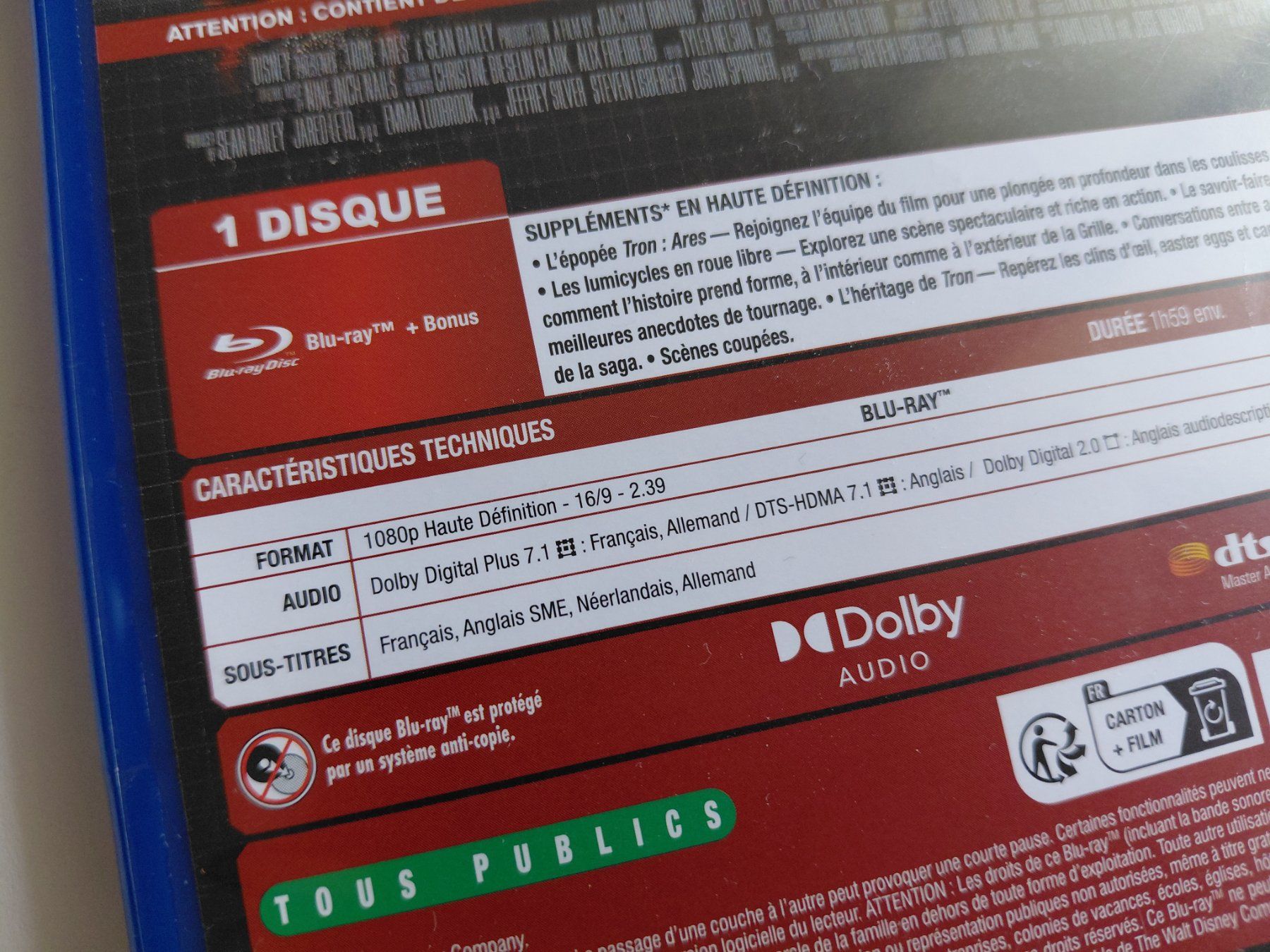 Tutti i DVDs: TRON ARES – Usato da Denges venduto da Hellboy10 2