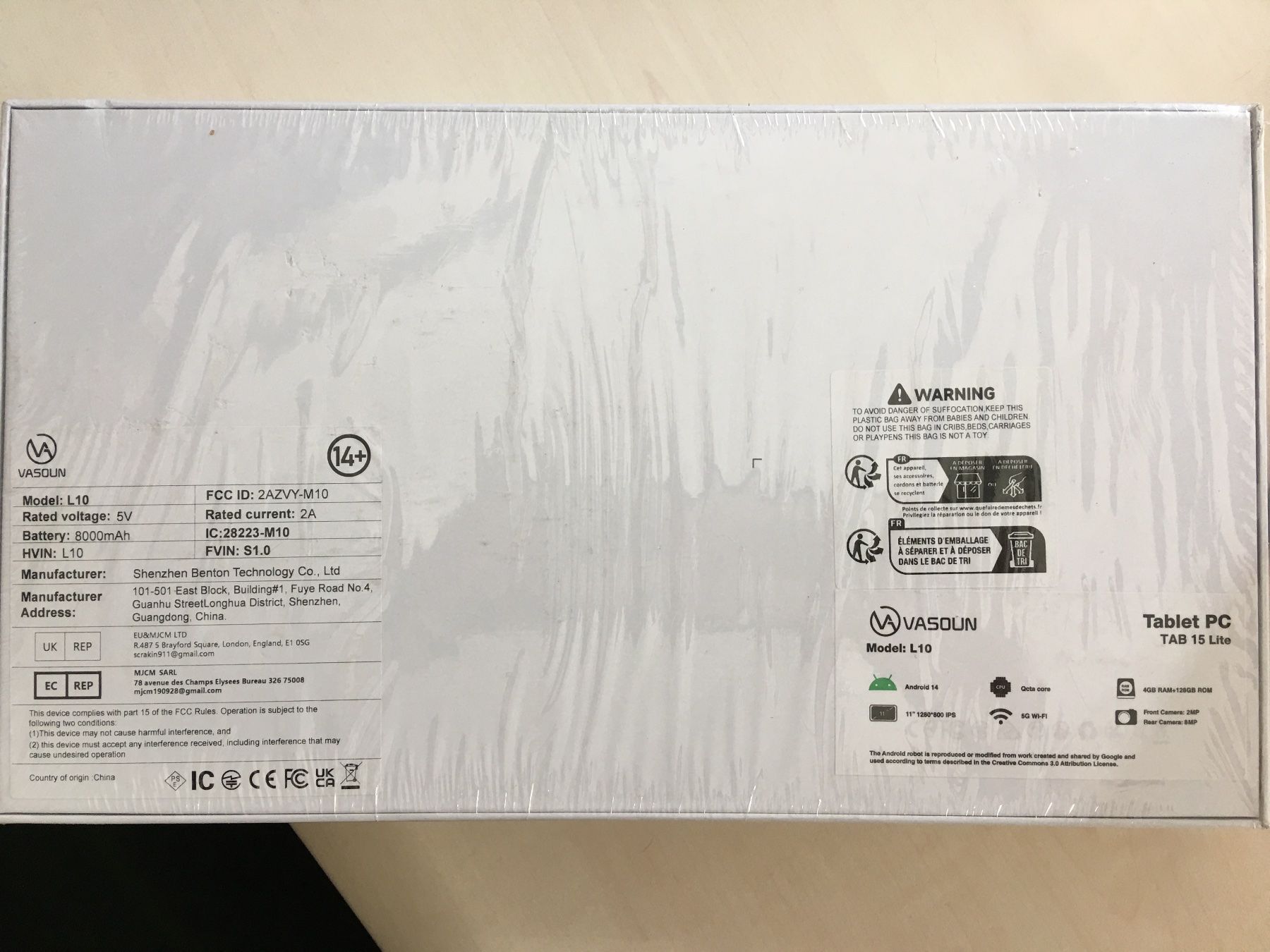 Tablet PC: Neues Vasoun L10 Android Tablet 15 Lite - Grau - OVP! – Neu und originalverpackt aus Olten von ELHANDEL 1