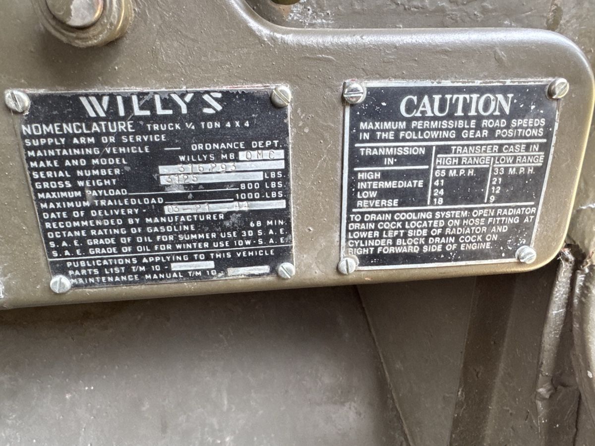 Jeep Automobili: Willys MB Jeep 1944 – Usato da Echallens venduto da HD90 7
