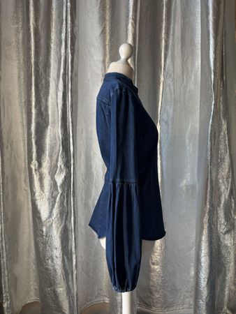 DONDUP Bluse Denim Ballonärmel Gr. S