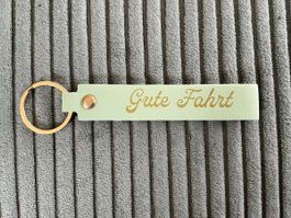 Schlüsselanhänger "Gute Fahrt" - Mintgrün