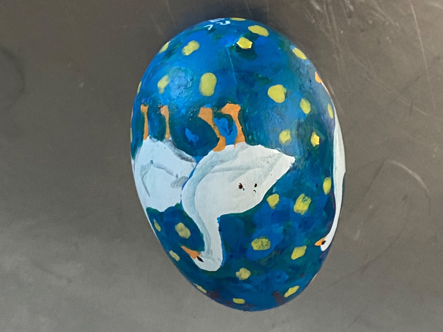 Gemälde: Kunst Roman Candio monogrammiert bemaltes Gänseei – Gebraucht aus Solothurn von BORGHAGEN 3