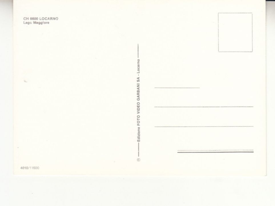 Cartoline postali: Locarno ca. 1990 – Usato da Bürglen TG venduto da StampGraf 1