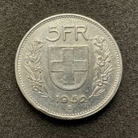 5 Franken Silber 1952 - selten 1
