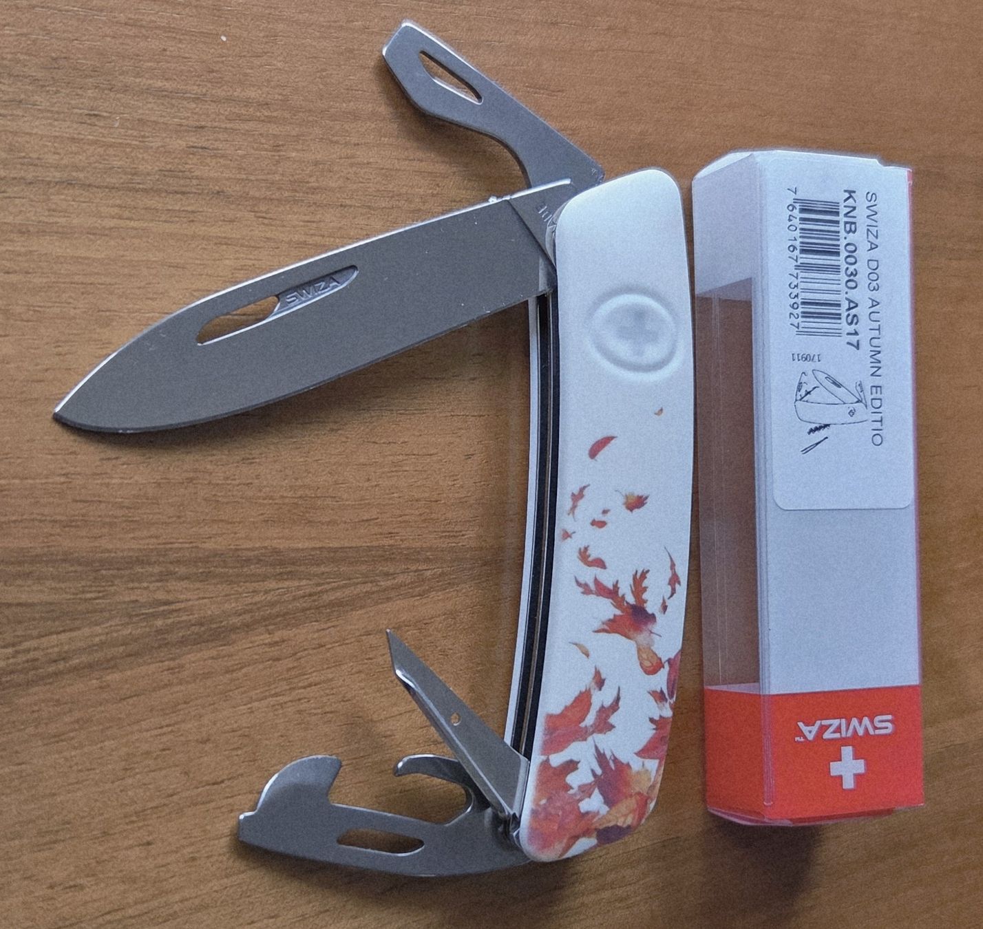 Swiza Coltelli tascabile: Swiza D03 AUTUMN LIMITED EDITION 2017 – Nuovo e nell'imballaggio originale da Biel/Bienne venduto da Limite15