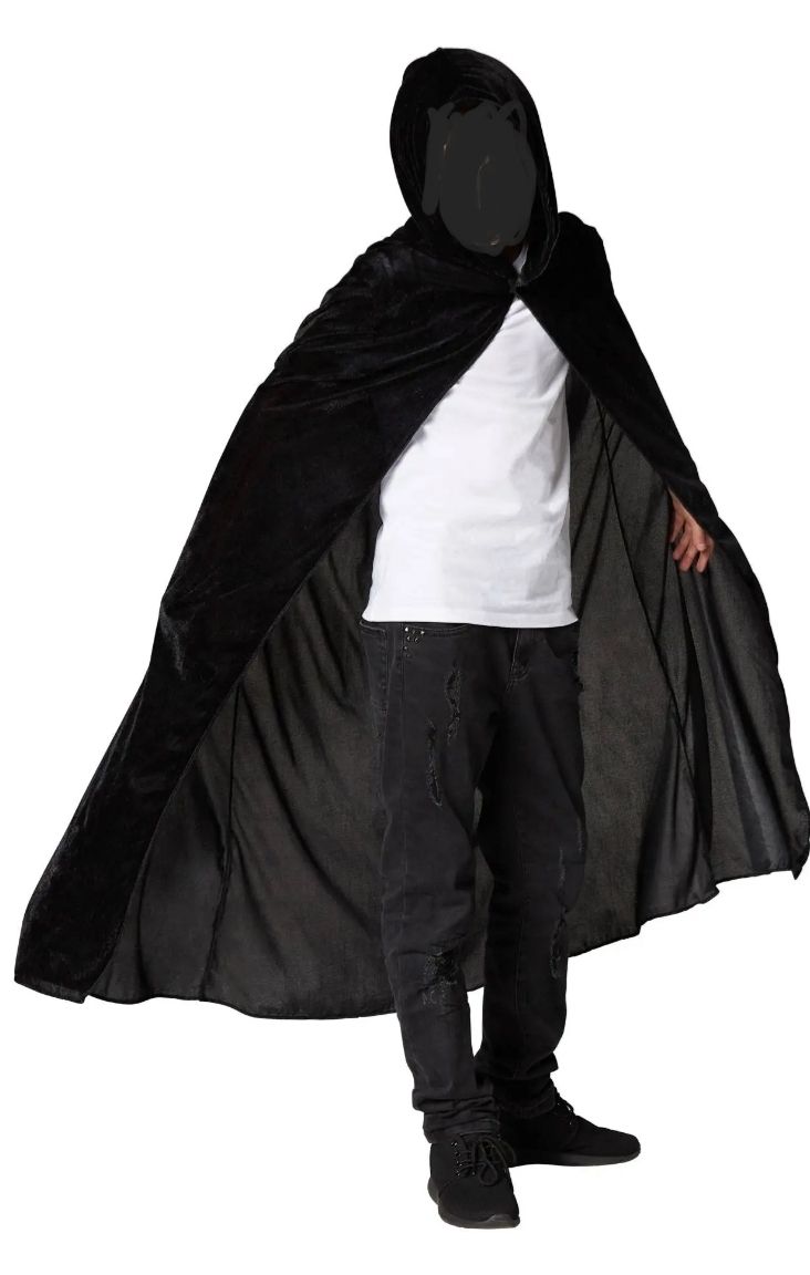 Costumi: Mystischer Samt Umhang schwarz 92 cm – Nuovo e nell'imballaggio originale da Rotkreuz venduto da Fasnachtsparadies
