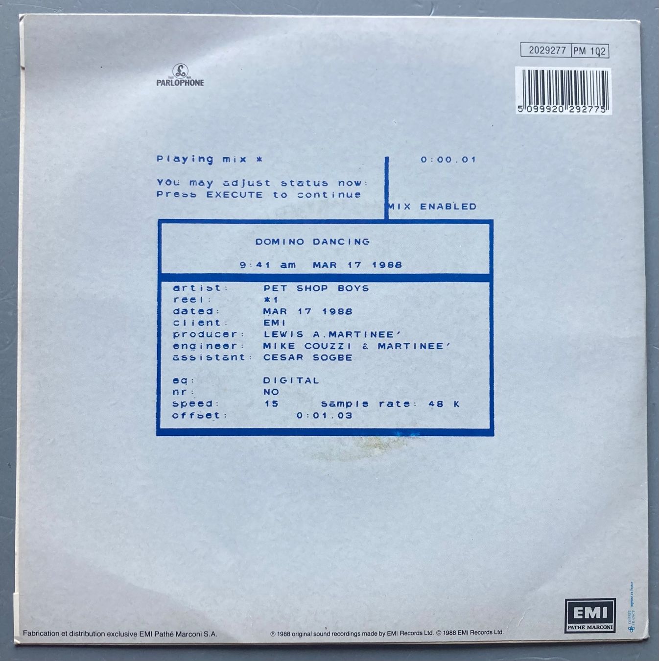 Dischi in vinile: PET SHOP BOYS - DOMINO DANCING – Usato da Poliez-Pittet venduto da Newtown-Records 1