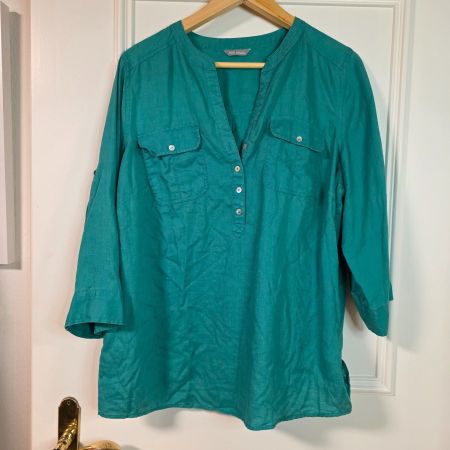 Sommerliche Leinenbluse  Gr. L//XL