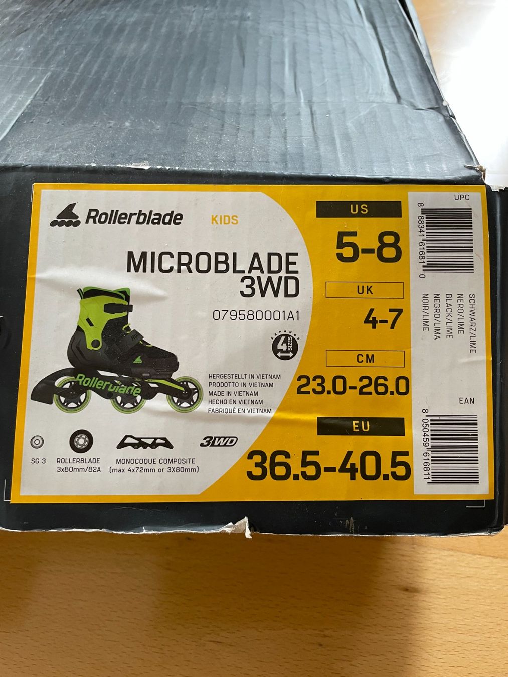 Pattini in linea & Pattini a rotelle: Rollerblade Microblade Kinder Inlineskates – Usato da Zürich venduto da Cachermann 1