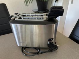 Guter Zustand Toaster Edelstahl mit Brötchenaufsatz perfekt 