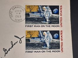 Apollo12 - Astronauten Autogramme auf Brief, 1969, Top!