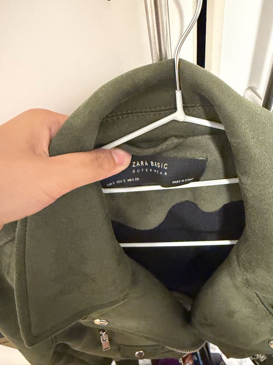 Zara Giacche: Damen Kunstlederjacke Zara Khaki – Usato da Basel venduto da sid_dem 2