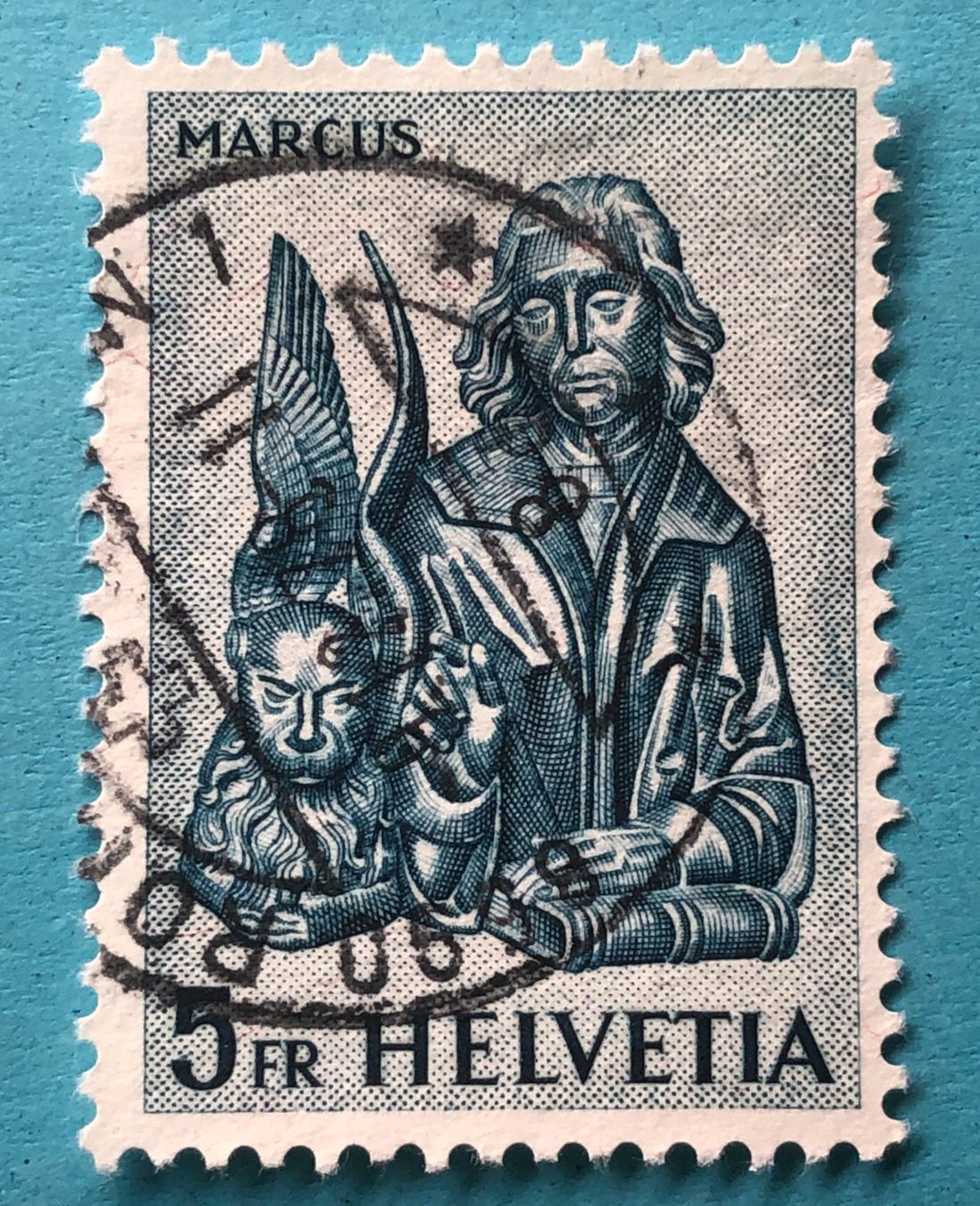Tutti i francobolli: Nr.382 Evangelisten Markus Stempel    – Usato da Aarau venduto da Billa007