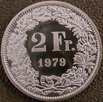 2 Franken 1979 stgl. / aus Münzsatz