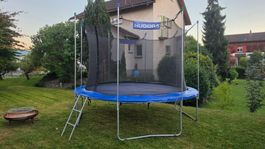 Hudora Trampolin 366 cm mit Leiter und Abdeckung