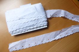 Alte St. Galler Spitzen weiss - Restreis für 5 Meter