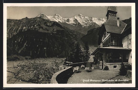 Cartoline postali: Interlaken, Grand Restaurant Harderkulm – Usato da Berlin venduto da bartko-reher