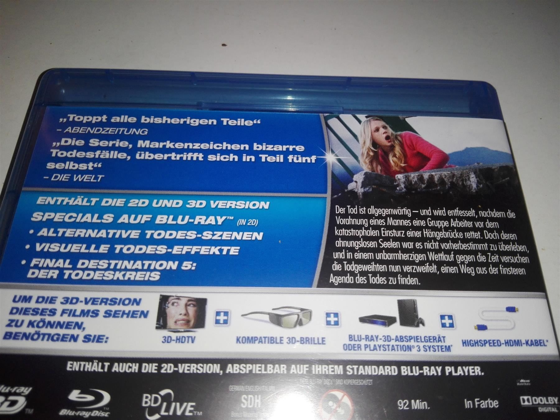 Alle DVDs: Final Destination (5)                > 2D + 3D Version < – Gebraucht aus St.Galllen von  2