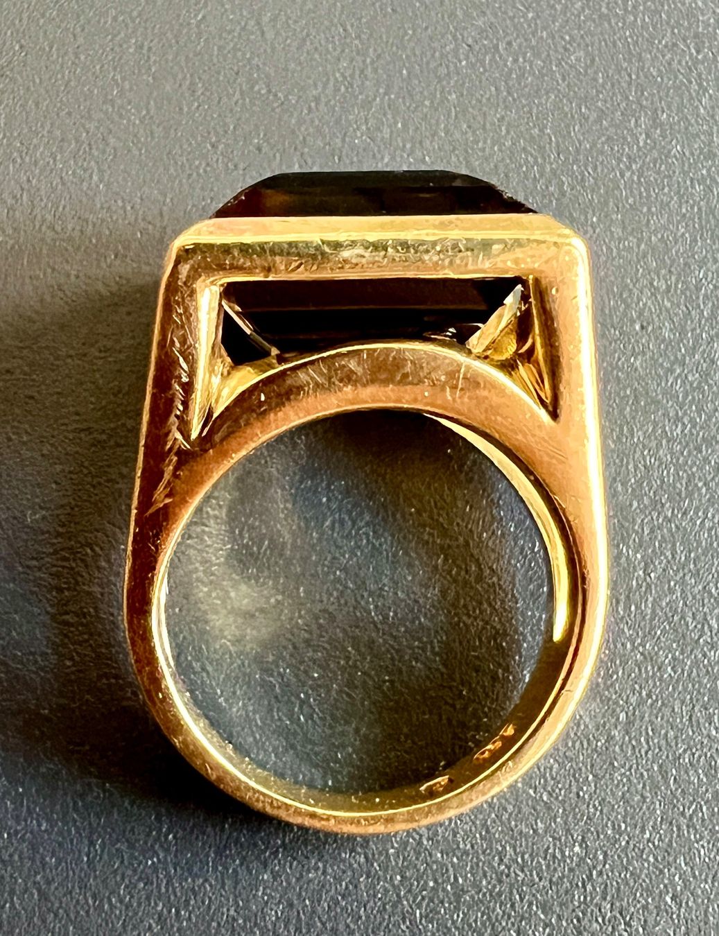 Ringe: Gold-Ring 18 K mit Rauchquarz – Gebraucht aus Chur von Penting1935 5