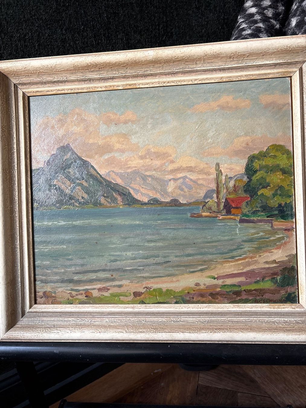 Dipinti: Öl auf Leinwand, gerahmt, Thunersee, Impression – Usato da Gattikon venduto da mo.suter 4