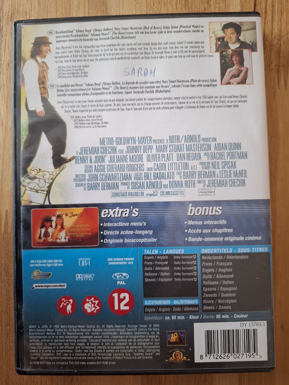 Alle DVDs: Benny & Joon _ français  – Gebraucht aus Moutier von Carambaaa 1