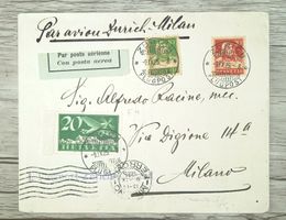 TR90 Enveloppe + Timbre Suisse 1925 to Milano