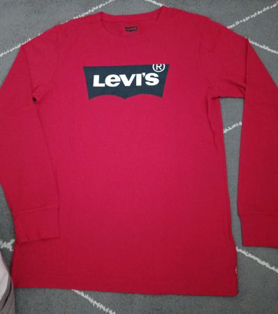 Levi's T-Shirt Rot Langarm Grösse 176 guter Zustand - Top! 