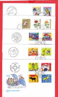 2001- 2004 +2006  FDC  Pro Juventutesätze  5x FDC  SBK 91Fr.