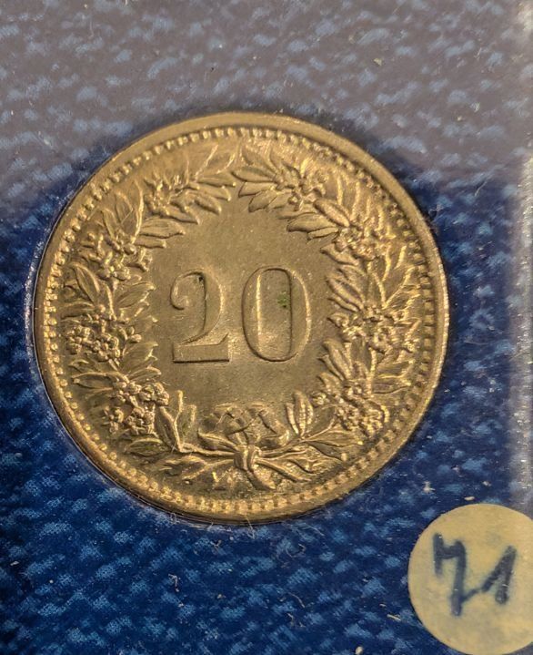 Tutti le monete: 20 Rappen 1971 – Usato da Arch venduto da coinsandmore 1