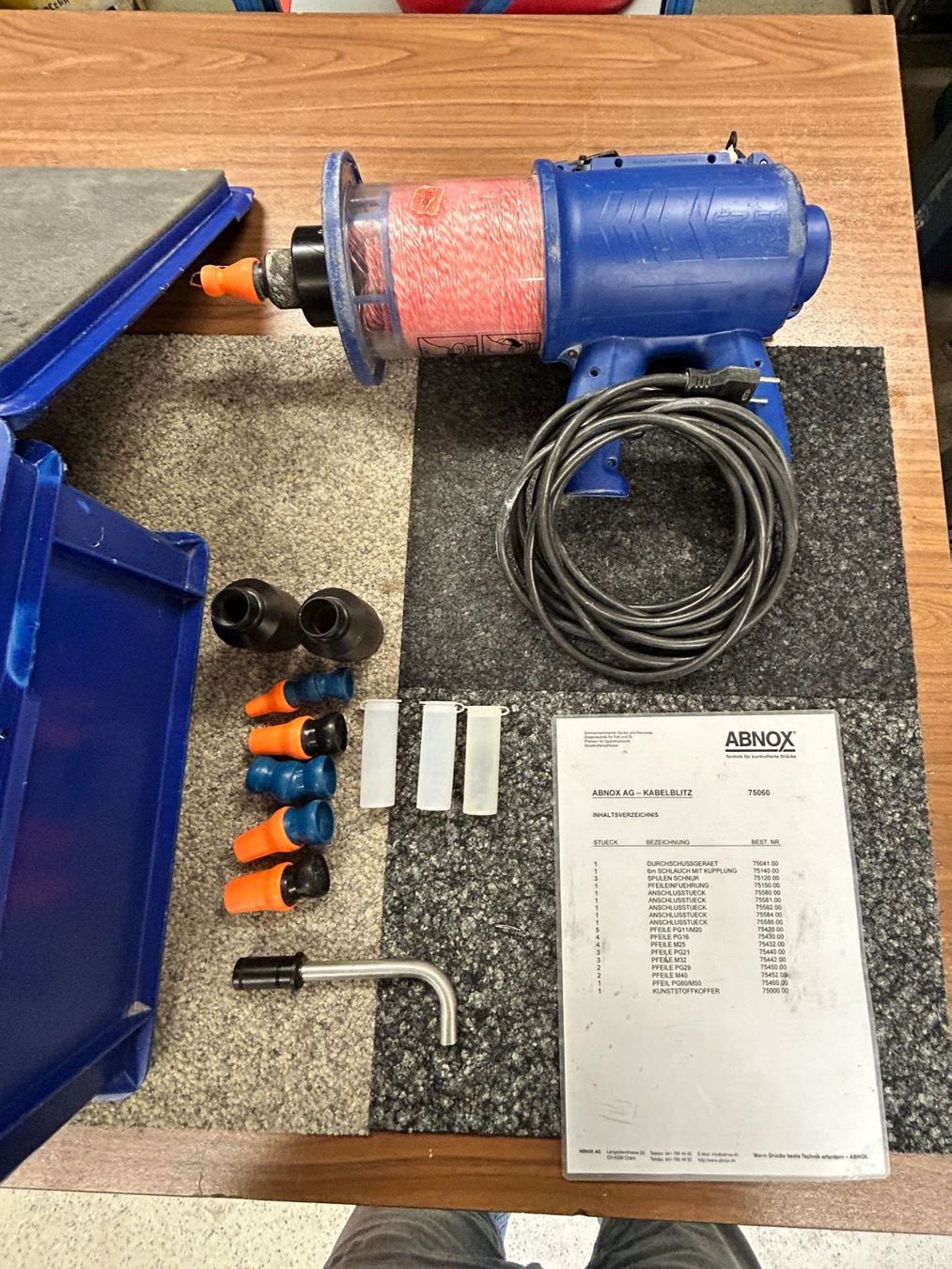 Tutte le macchine: ABNOX Kabelblitz Kabeleinzugsgerät Typ EZ - 50 – Usato da Malters venduto da DPHandel 3