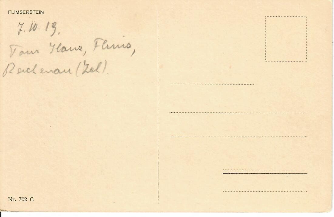 Cartoline postali: Flimserstein – Usato da Hochdorf venduto da Ziegel-16 1